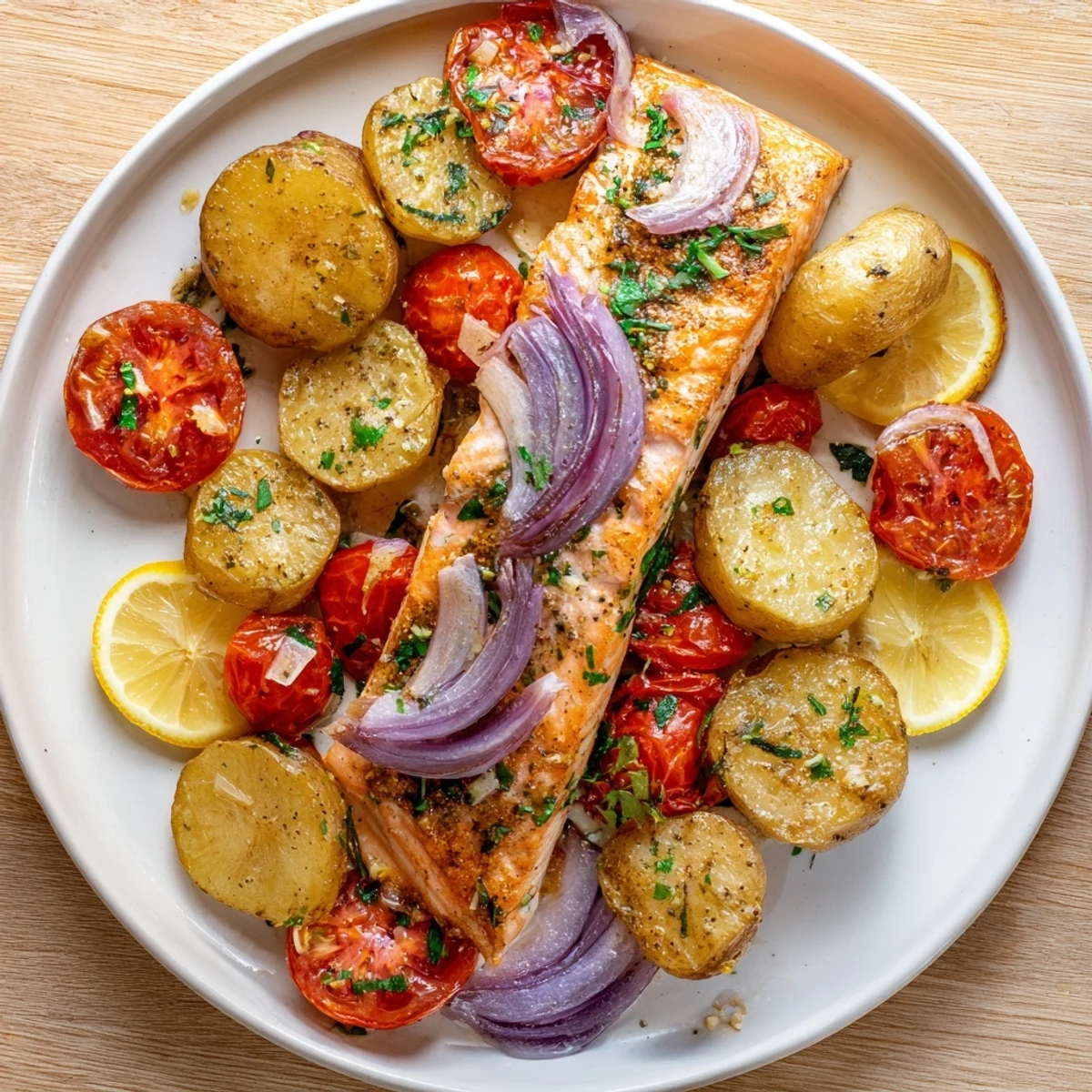 Enjoy this flavorful One-Tray Baked Trout with herbs, perfect for a quick, healthy dinner recipe.
