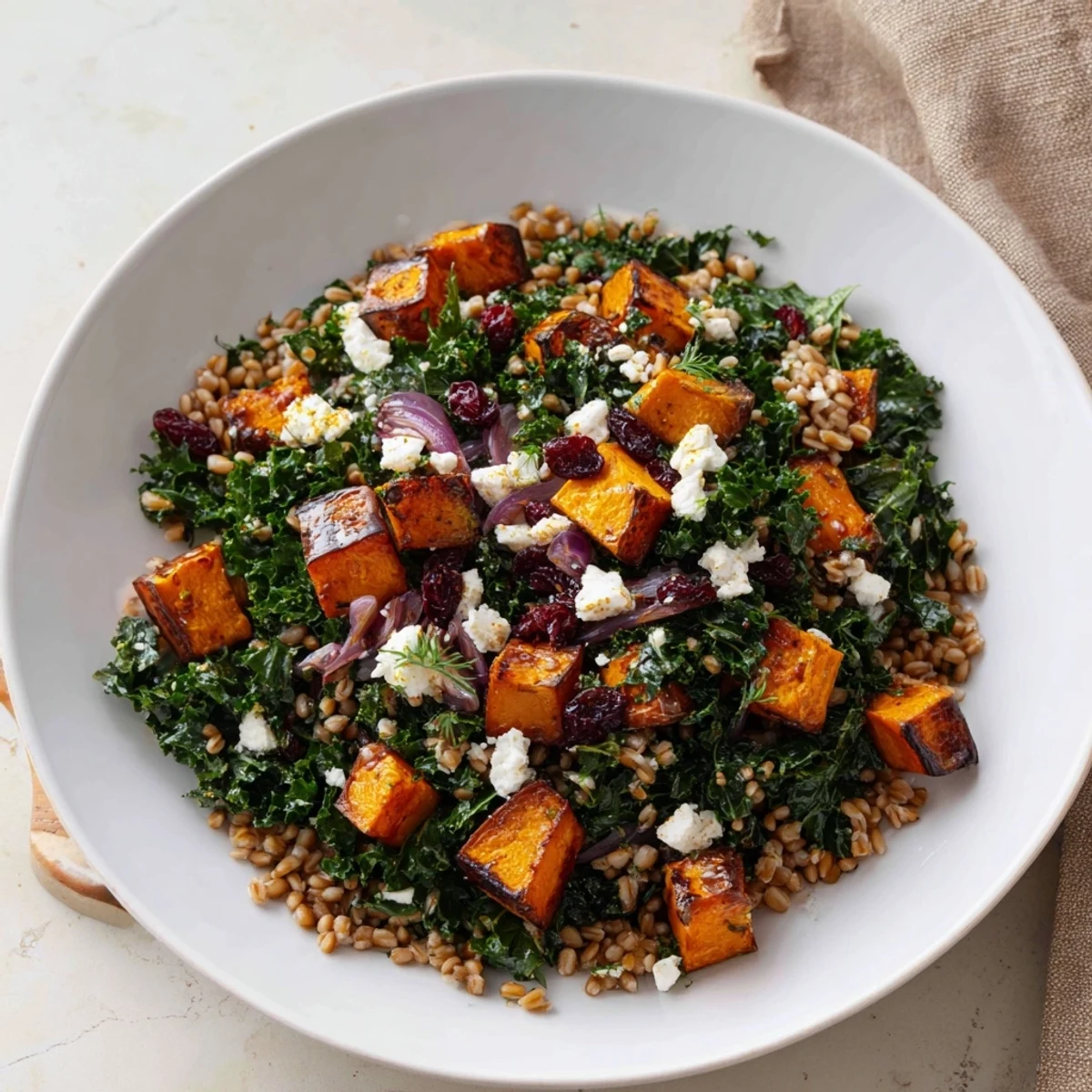 Delicious and healthy Harvest Grain Bowl with colorful vegetables, perfect for a cozy, satisfying dinner.