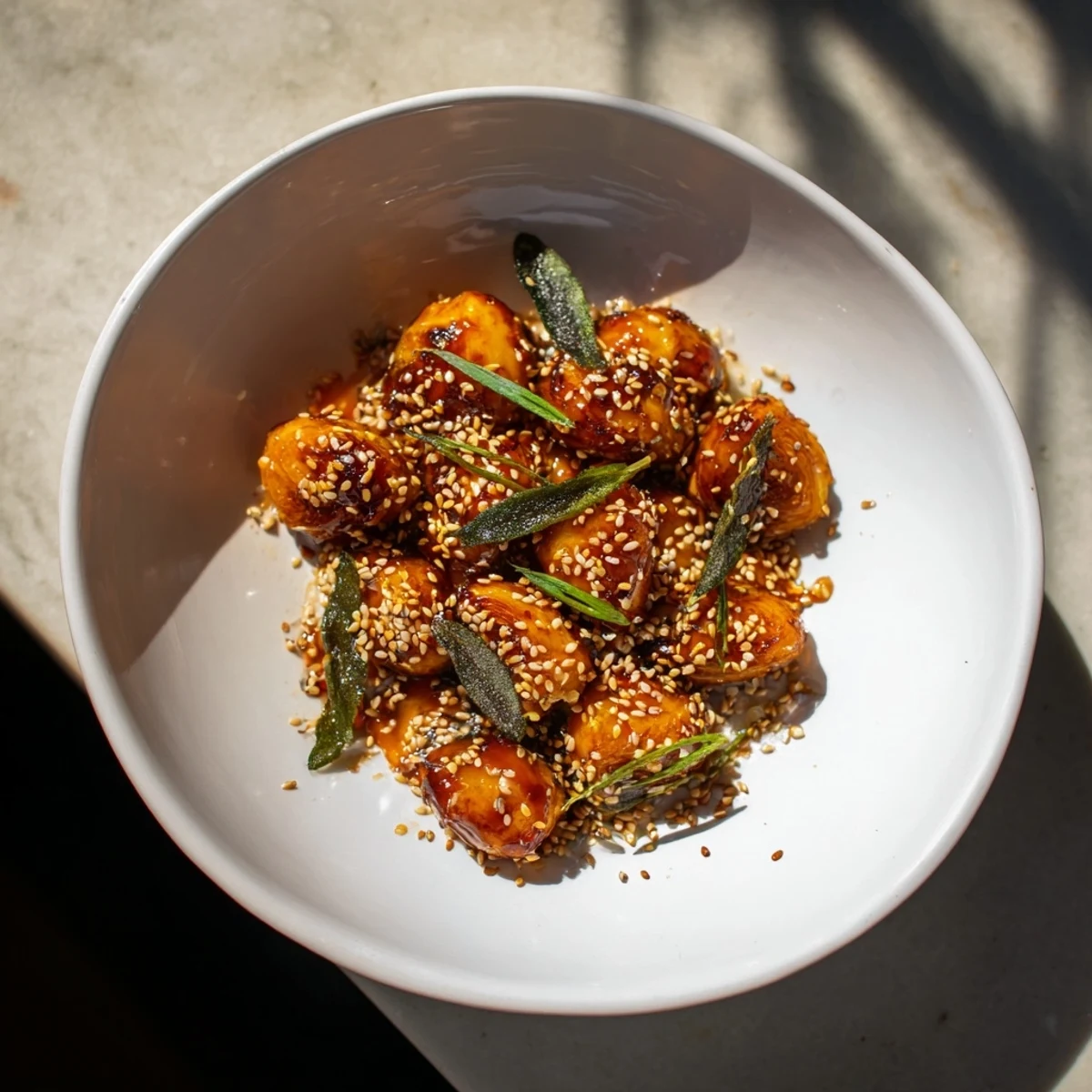 Crispy Honey Soy Brussels Sprouts