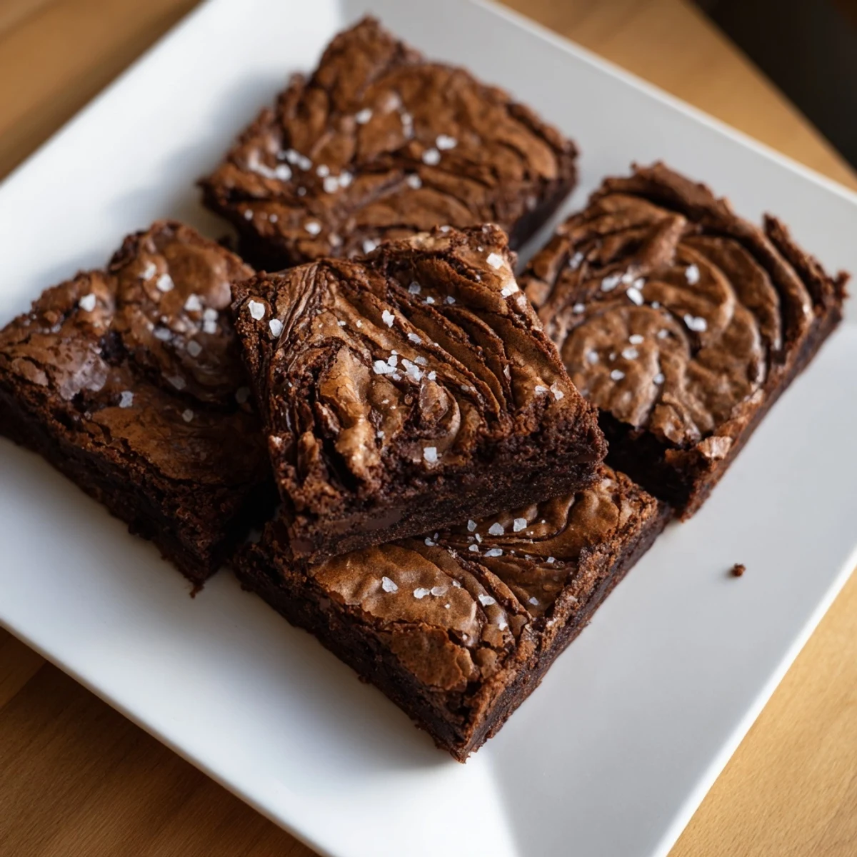 Fudgy homemade dark chocolate and sea salt brownies offer the perfect balance of sweet and savory with every bite.