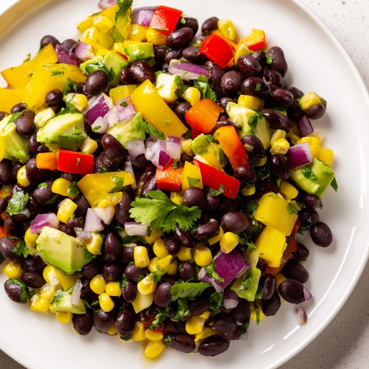 Cool and refreshing Southwest Black Bean Salad, a perfect light meal or side dish.