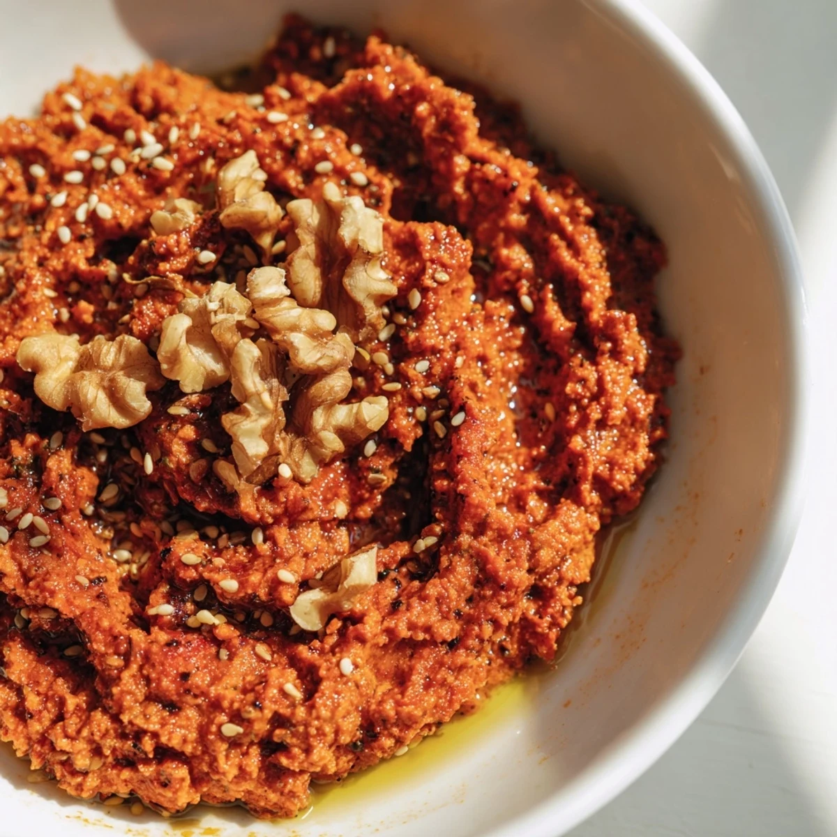 Syrian red pepper walnut dip