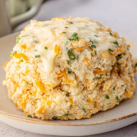 Golden Cheddar Chive Scones