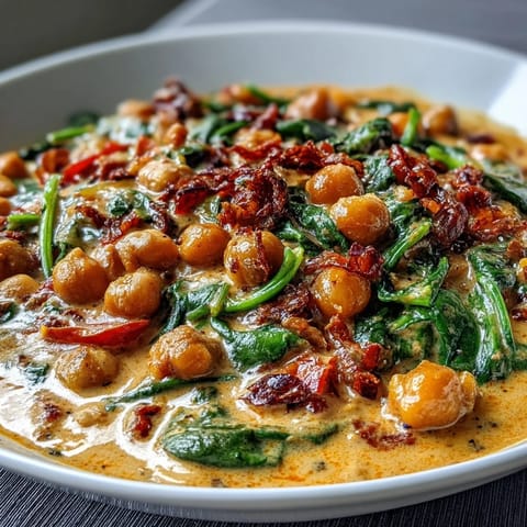 A close-up of golden Chickpea Curry in a shallow bowl, lime wedges and fluffy basmati rice on the side.