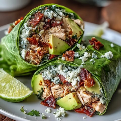 Fresh, colorful turkey taco filling spooned into crunchy lettuce wraps, topped with tomatoes, avocado, and cilantro for a healthy dinner.  