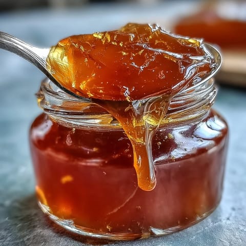 Delicate golden dandelion jelly with a floral aroma, perfect for spreading on warm toast or scones.