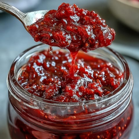 Vibrant Raspberry Lemon Chia Jam, a quick, jewel-toned spread bursting with fresh fruit.