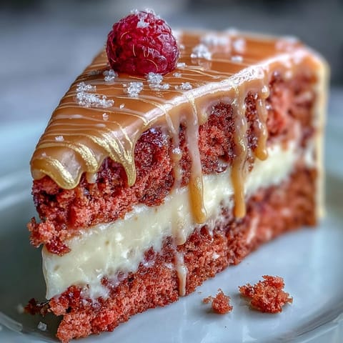 Softest pink velvet cake with rosé flavor, topped with stunning gold drip.