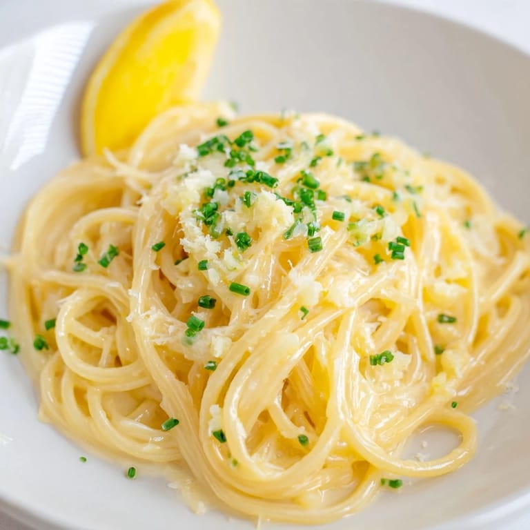 Creamy Miso Butter Pasta tossed with fresh chives, a quick and easy fusion dinner bursting with umami.