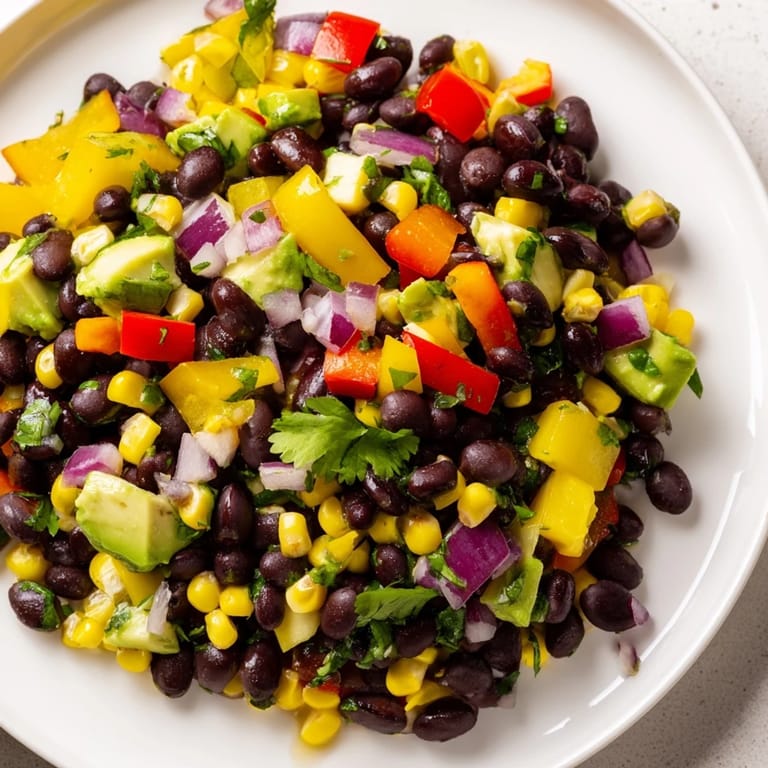 Cool and refreshing Southwest Black Bean Salad, a perfect light meal or side dish.