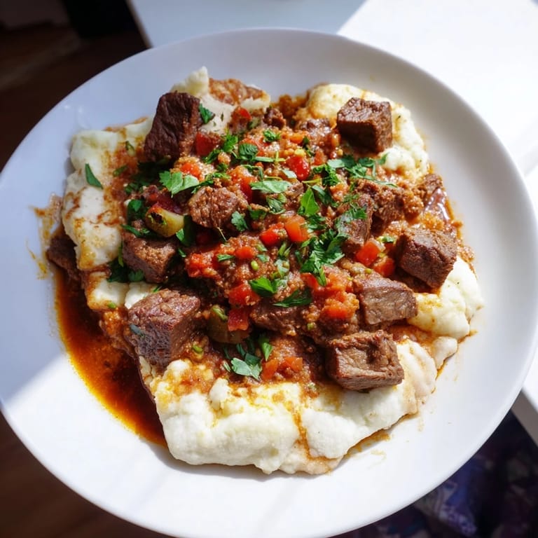 Thick, hearty Yemeni Saltah stew with a fluffy fenugreek topping, a classic Middle Eastern main course.