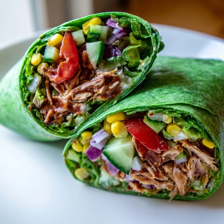 Perfect for a quick dinner, this high-protein BBQ Chicken Salad Wrap is packed with juicy chicken, sweet corn, and a hint of smoked paprika.