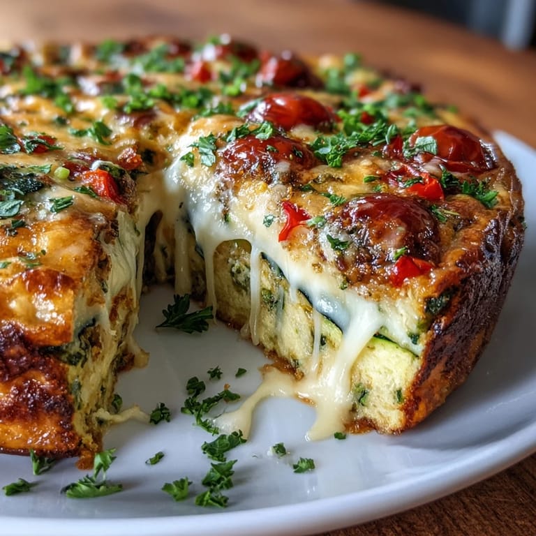 A hearty vegetable frittata with fresh herbs, perfect for a light weeknight dinner.