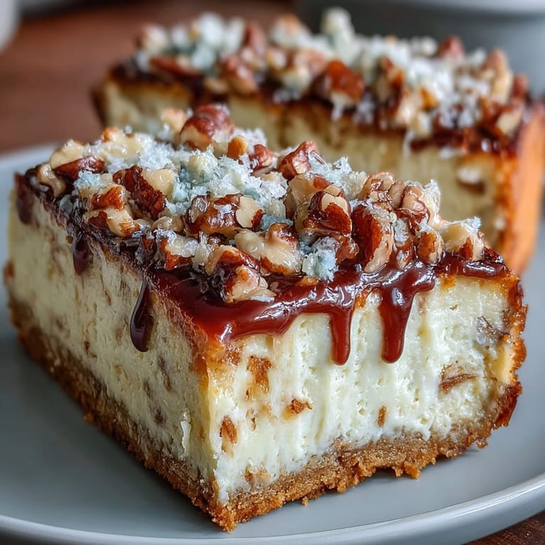 Spiced carrot cake meets smooth cheesecake in these bars, topped with velvety cream cheese frosting.