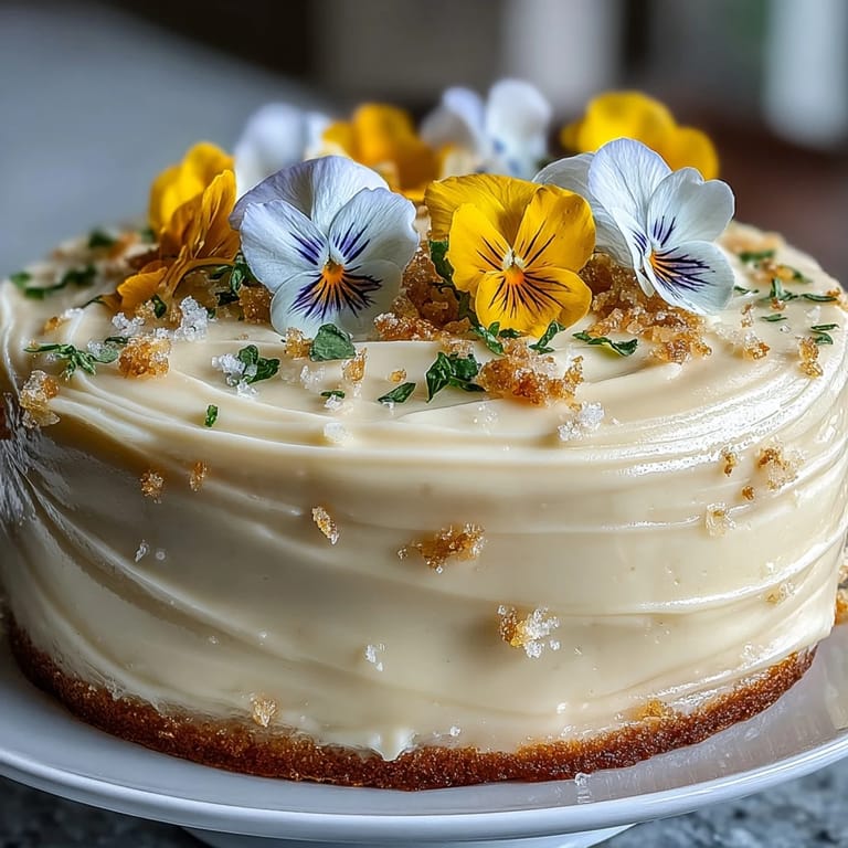 Elegant lemon layer cake for baby showers, featuring fresh lemon zest and a delicate floral garnish.  