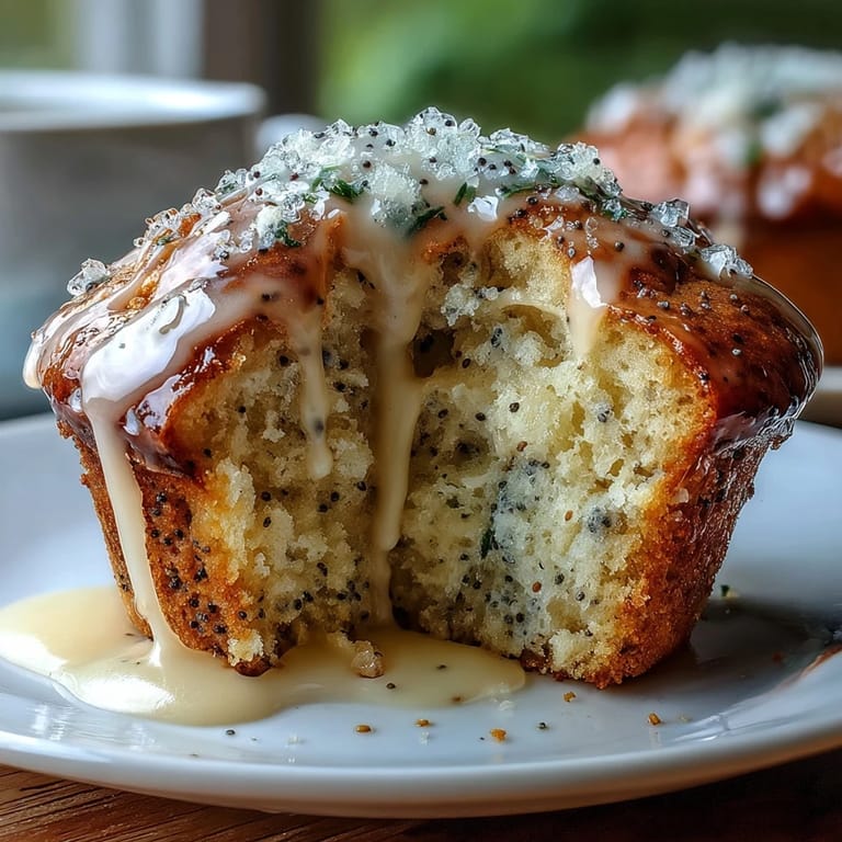 Enjoy fluffy Lemon Poppy Seed Muffins topped with sparkling sugar and bright lemon drizzle.