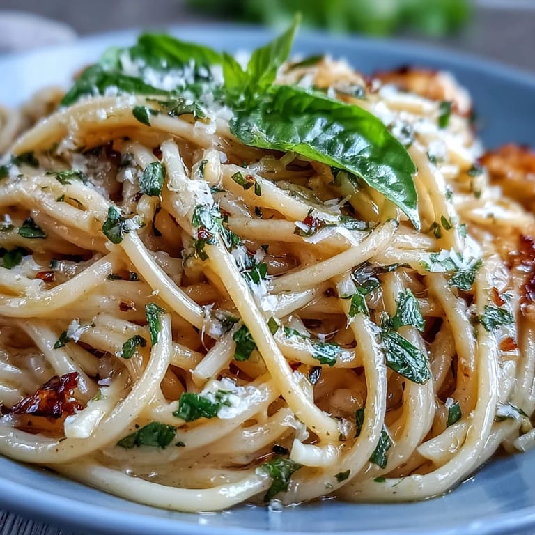 Delicate Spring Pasta Limone, featuring zesty lemon, butter, and fragrant basil.