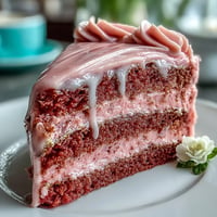 A gorgeous Bridal Shower Rosé Velvet Cake glistens with edible gold.